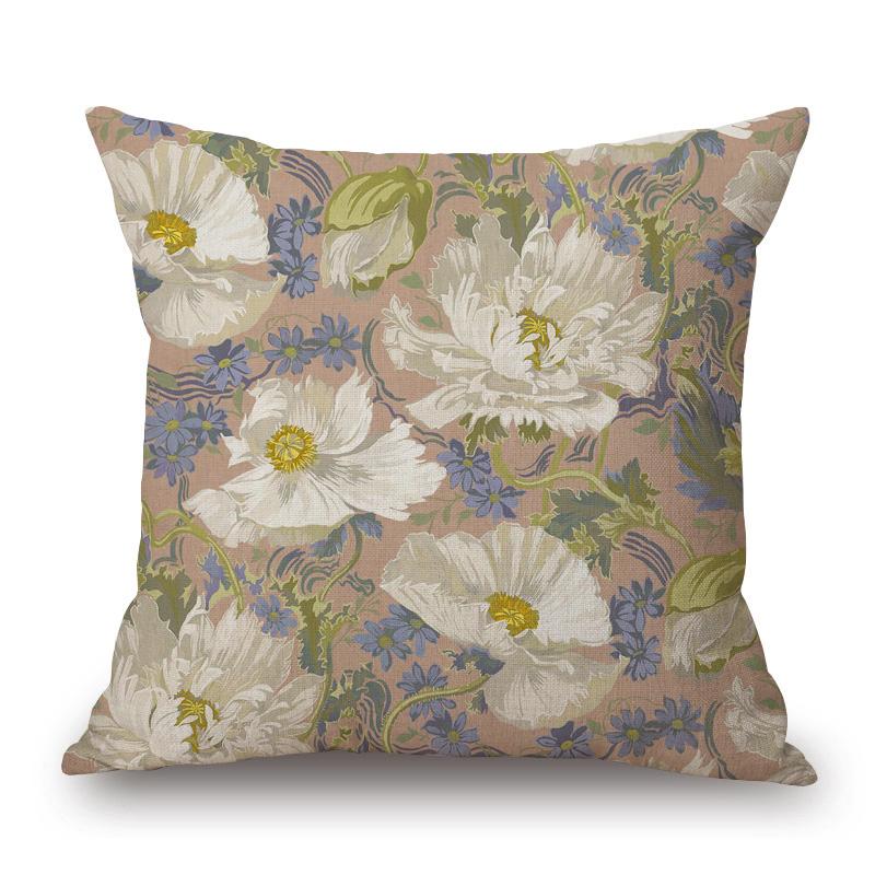 Tropical Summer Jungle Plants Bird Parrot Floral Leaves Pattern Cushion Cover Pillow Case 40cmx40cm