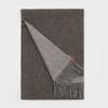 RECLOW 100% Wool Two-Tone Brown Color Block Muffler