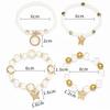 B15 Exaggeration Acrylic Beads Chain Bracelet Set Women Tree Exquisite Bangle Female Bohemian Jewelry Exquisite Trend Accessorie