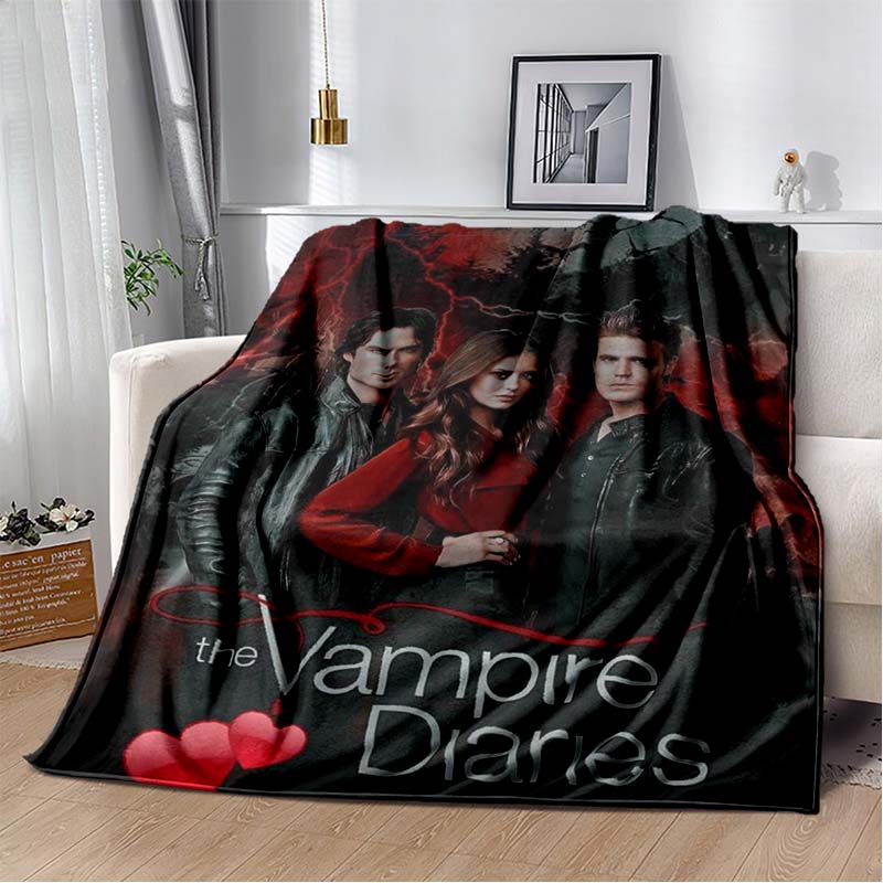 The Vampire Diaries Blanket,Children's Cartoon Blanket,soft Portable and Suitable for All Seasons,Birthday Gift.
