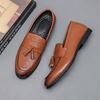 Fashion Luxury New Designer Charm Tassels Pointed Flats Driving Shoes Men Leisure Loafers Formal Dress Footwear Sapatos Tenis Masculino