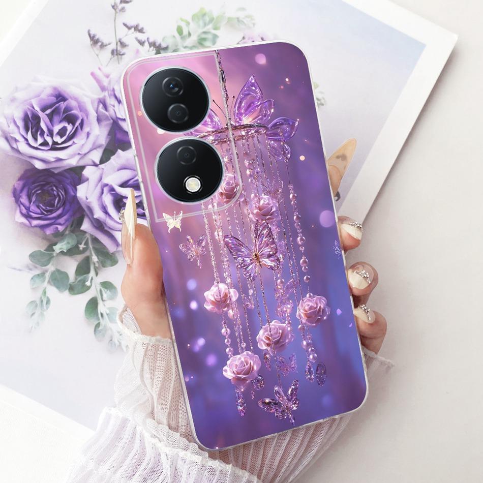 For Honor X7b CLK-LX2 2025 Cute Flower Butterfly Cat Painted Case For HonorX7b X 7B 4G 5G Soft Silicone TPU Phone Cases