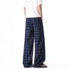 MAYBEYOND Men's Summer Stylish Plaid Straight-Leg Pants