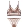 "Set Bralette a Triangolo in Pizzo a Forma di U - Sexy Reggiseno Sottile Senza Ferretto"
