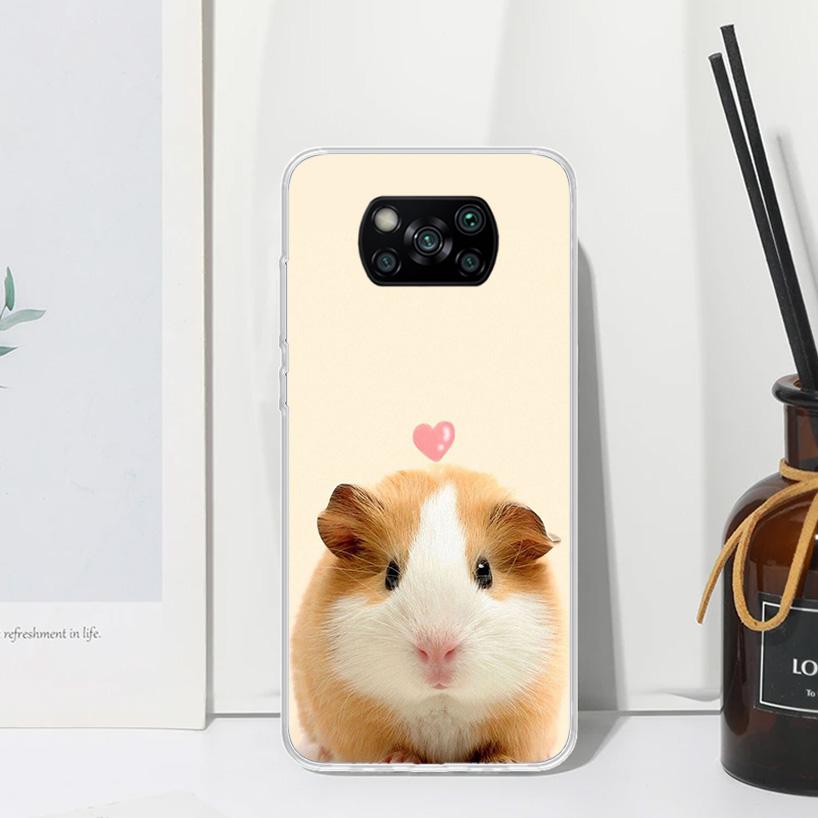 Cute Lovely Pet Hamster Phone Case For Xiaomi Poco X7 X6 X5 M7 M8 Pro F7 Ultra Redmi 15C 15 13C 13 12C 12 10 10C 10A Art Fundas