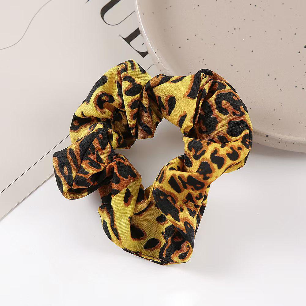 Durable High Elasticity Leopard Print Scrunchie for Adults