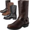Aofu Men's Cowboy Boots with Wooden Heel and Zipper, Model 1031, No Shoe Box Included.