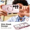 S26Ultra Magnetic For Magsafe Case For Samsung Galaxy S26 S25 Edge S24 S23 FE Ultra Plus S26+ Soft Clear Plating Silicone Shell