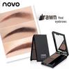 NOVO Dual-Color Eyebrow Powder: Waterproof, Sweatproof, Non-Smudging, Long-Lasting, Natural Look - Perfect for Beginners and Students.