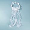 Polyester Girls Head Gauze Mesh Flower Wreath Portable Marriage Headwear  Photo Props