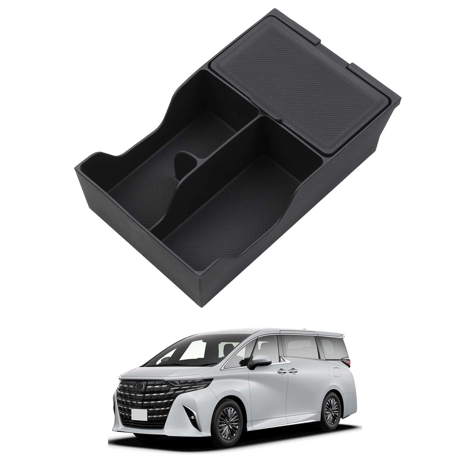 

TELLIKA Console for 40 Alphard 40 Console Lower Console Easy Adds Vellfire 40 Series Accessories Tray, Silicone, Alphard/Vellfire Series, Series,