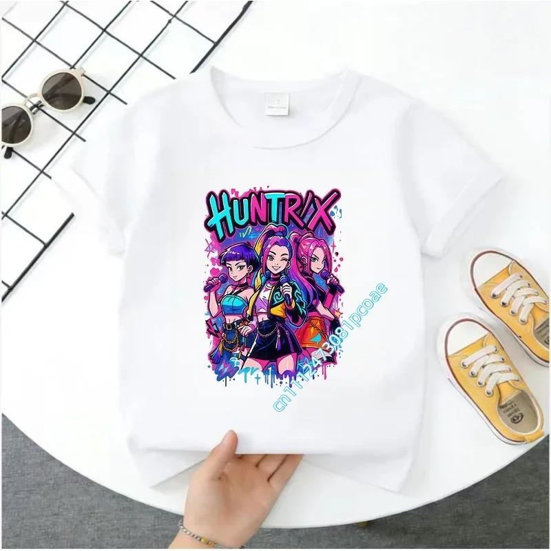 2026 Popular Movie Girl T-Shirt Children's Clothing KPop Demon Slayer Fan Gift