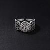 Adjustable Vintage Rose Flower Ring Women Men Copper Electroplated Bohemian Style Statement Jewelry