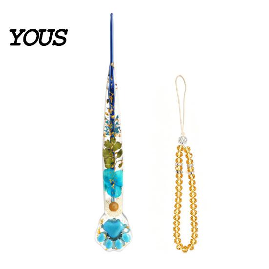 Transparent Handle Crochet Hook Floral Resin Hook, Dried Flower Clear Knitting Tool Ergonomic Metal Head with Beaded Wristlet for Arthritis