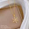 Multi-Element Style Copper Micro-Inlaid Necklace Combination Female Real Gold Electroplated Exquisite Collarbone Chain