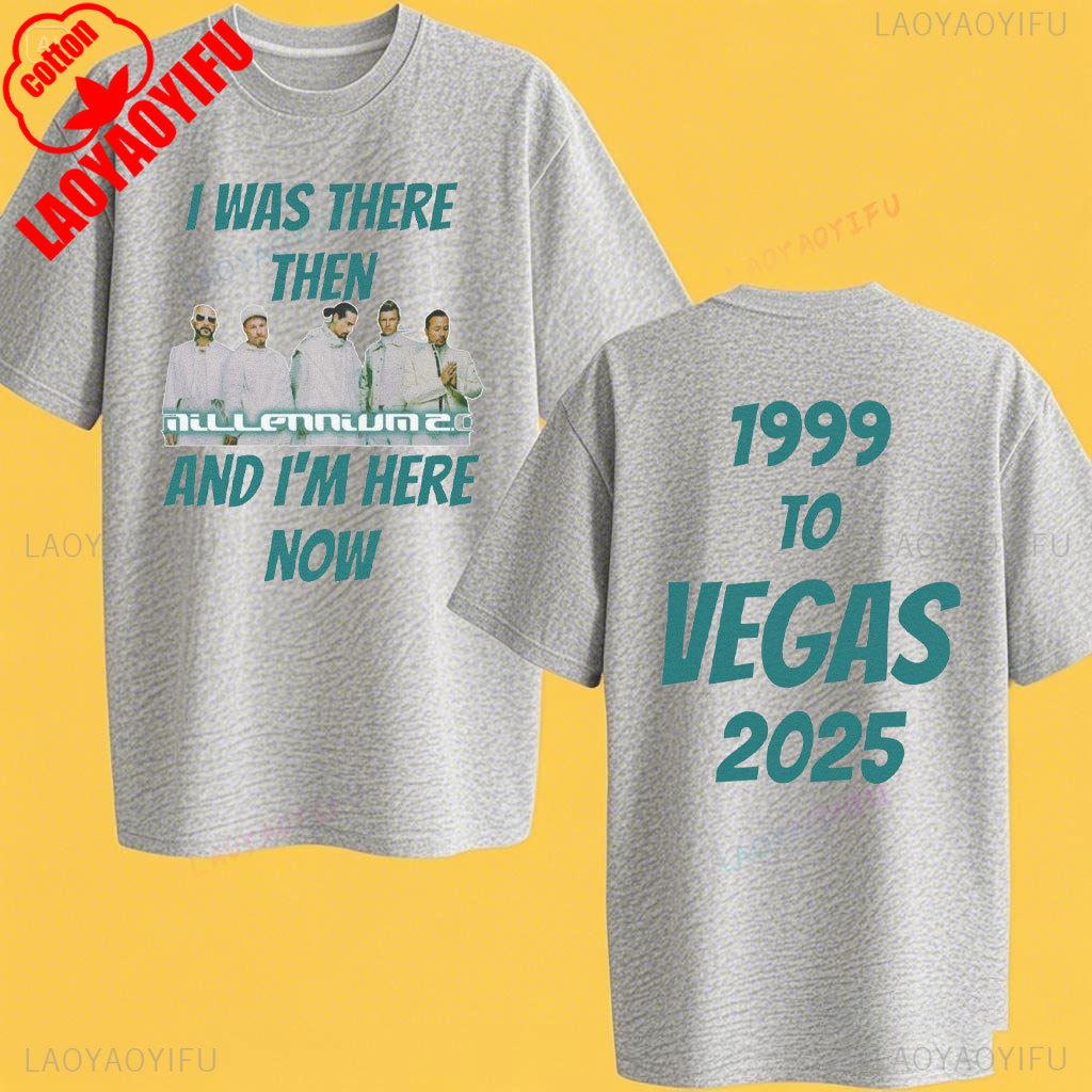 Männer Frauen Shirts Backstreet Boys Millennium T-Shirt Ich war dabei Konzert-T-Shirt Unisex Baumwoll-T-Shirt Vegas 1999 Vintage Shirts Tops