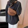 Fashion Small PU Leather Saddle Armpit Bags for Women Vintage Designer Shoulder Crossbody Bag Small Flap Purse and Handbags