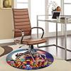 1 Stück Dragon Ball Z Goku Super Saiyan Runder Teppich - Anime Cartoon Design Stuhlmatte, Rutschfester Teppich für Büro, Heimdekoration, Wohnzimmer