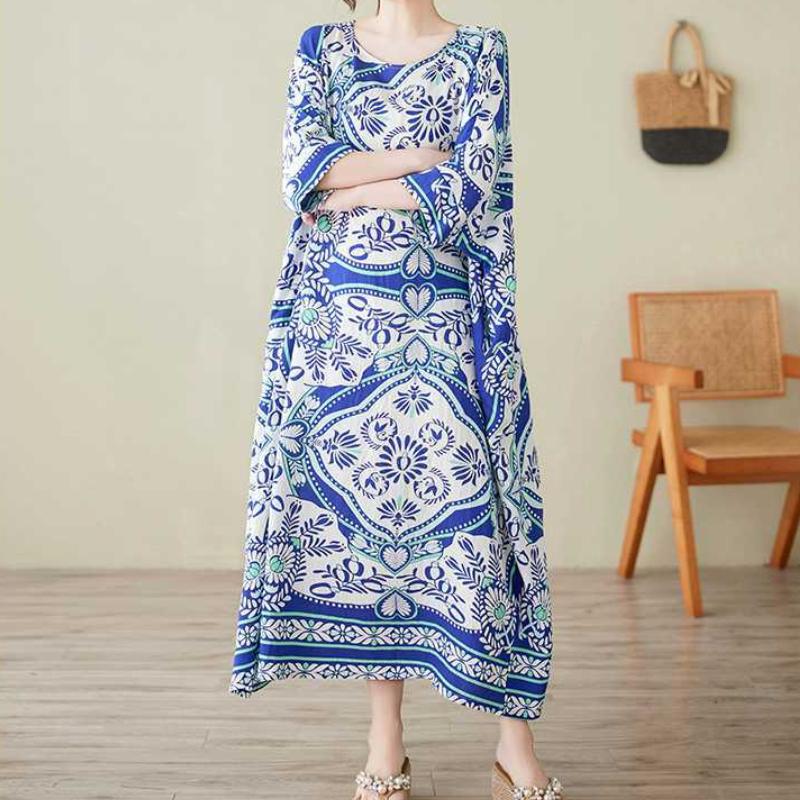 Summer Round Neck Short Sleeved Dress