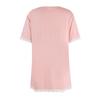 Women's Color Patchwork New Lace Round Neck Short Sleeved Top With A Base