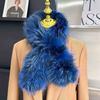 Real Fox Fur Woven Scarf Winter Thick And Warm Natural Fur Collar Scarfves Fashion Furry Fur Scarf Outdoor Keep Warm Fur Shawl