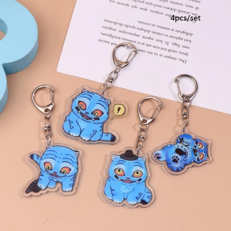 

Kpop Аніме Мисливці на демонів Тигр Брелок Мультяшний Акриловий Брелок Підвіска на сумку Прикраса Милий Тримач для ключів Колекція Подарунки