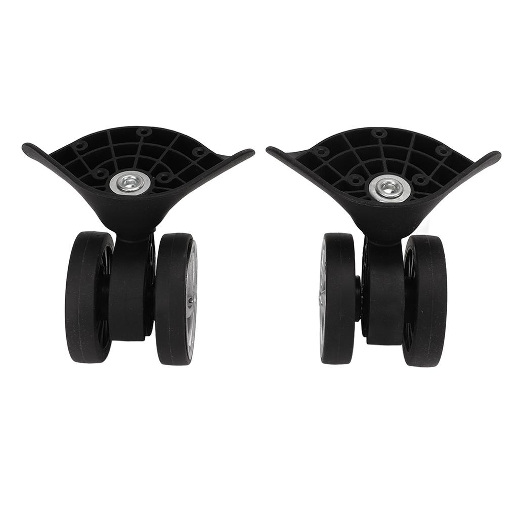 One Pair Suitcase Casters Nylon Black Luggage Wheels for Replacement Upgrade Travel