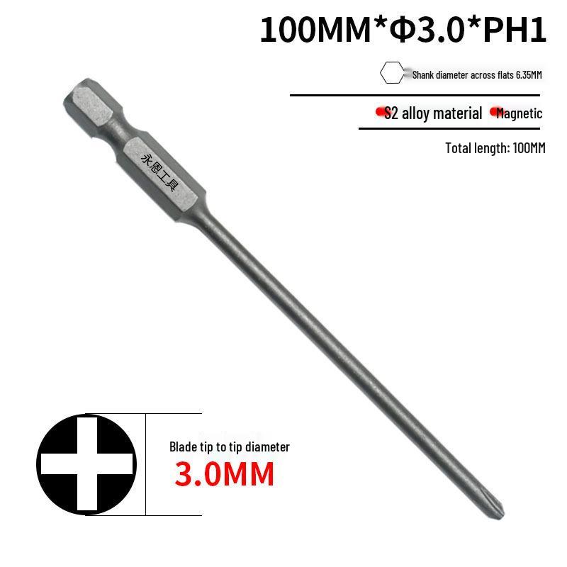 S2 Steel Hardened 1/4" Magnetic Phillips Screwdriver Bit for Drill