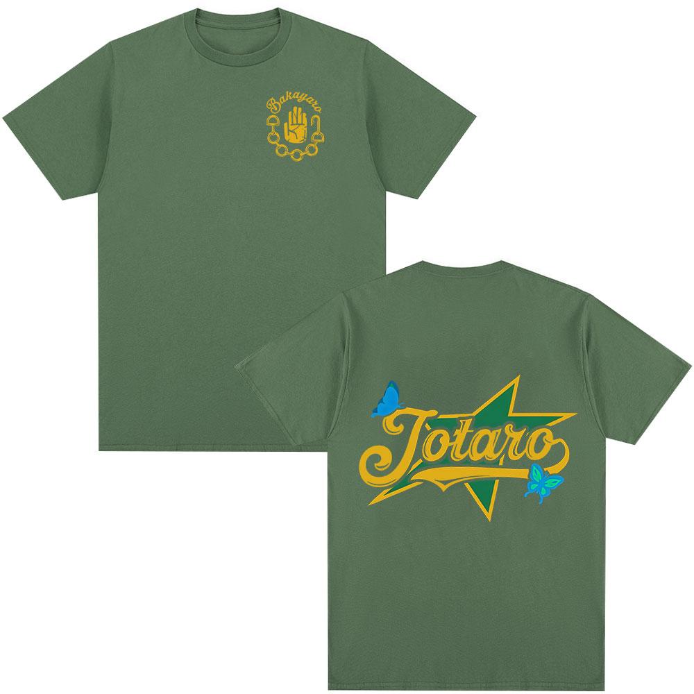 

Anime Jojo Bizarre Adventure Jotaro Kujo Graphic T Shirts Unisexs Women Casual Cotton Short Sleeves Oversized Tshirts Streetwear 4XL