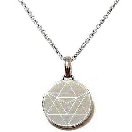 Flower of Life Merkaba Stainless Steel Geometry Pattern Luck Goods Amulet Fulfillment of Wishes Increase Financial Luck Fulfillment of Love Charm