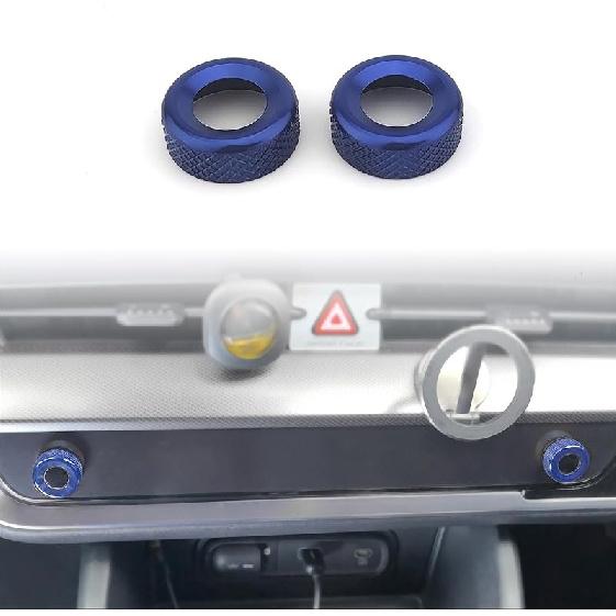 YOUTOOCAR 2PCS Aluminum Alloy AC Adjustment Knob Covers Compatible with Kia Sportage 2023–2025 Kia EV6 2022–2024 Kia Carnival 2022–2024
