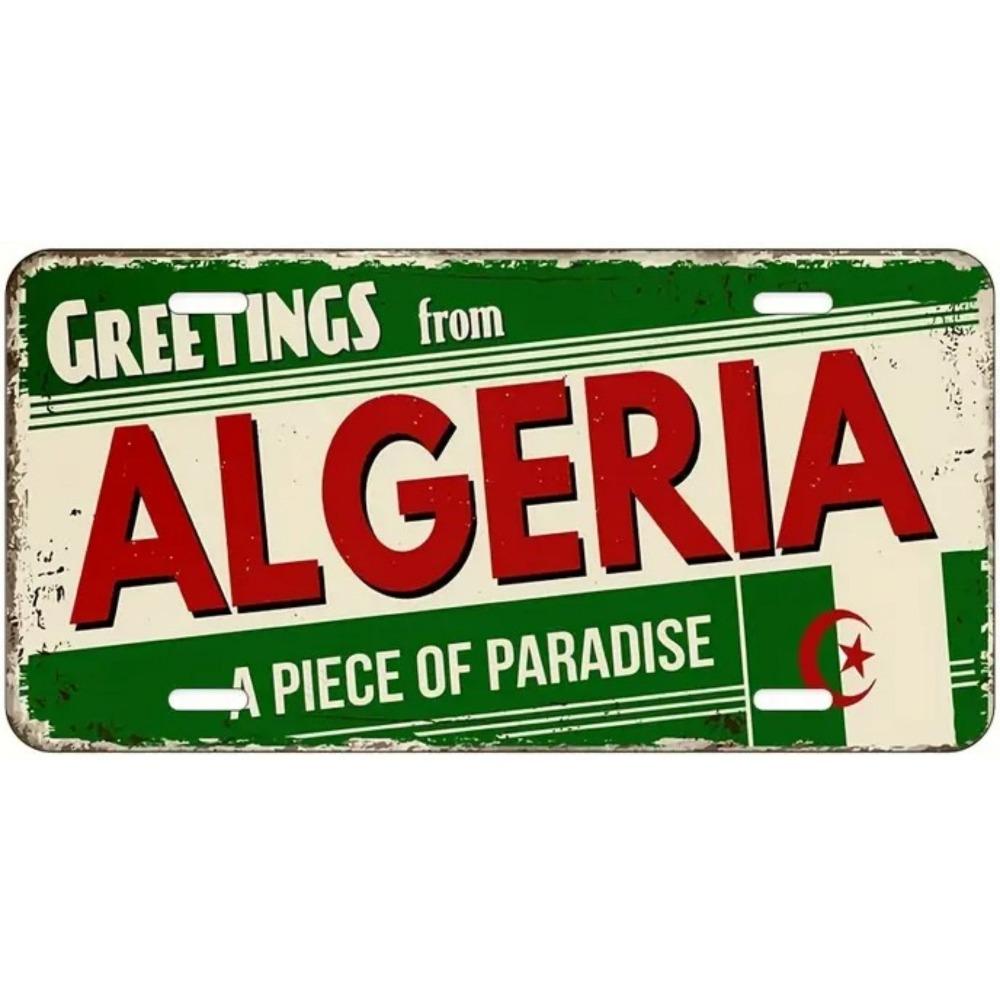 Souvenir Number for the Car , Car Number Plate for Interior Decoration, Metal, 15x30 Cm