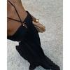 Women's Sweet Sexy Solid Color Pleated Hem Strapless Bustier Midi Dress  European American Style