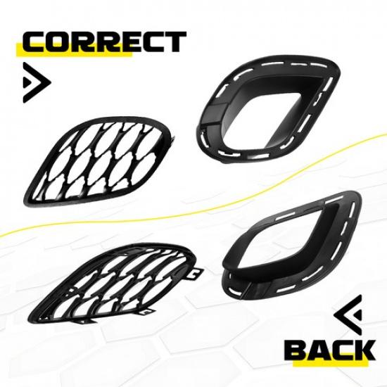 Fog Light Grille Bracket Cover Trim Driver & Passenger for 2018-23 Dodge Charger