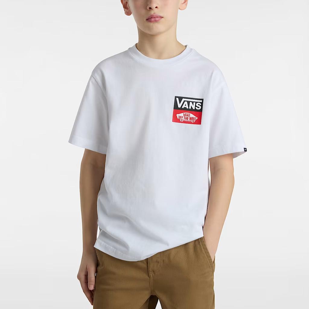 Vans T-Shirt Round Neck Letter Print Short Sleeve Kids Tops White VN000GDGWHT