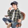 Dadujia Boys' Salt-Style Plaid Long-Sleeve Shirt