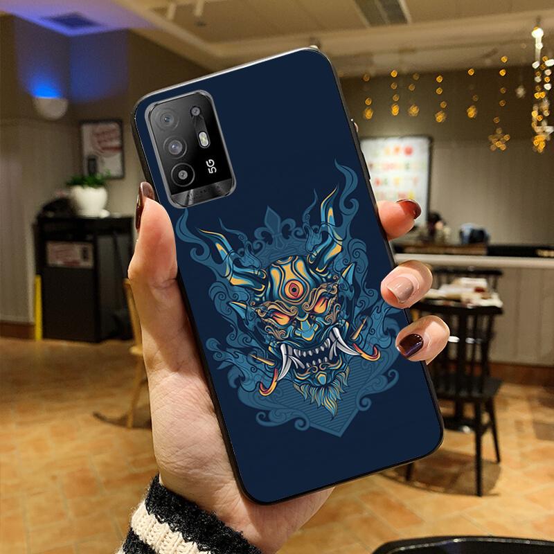 Samurai Phone Case for OPPO A54 A74 A94 A53S A9 A5 A15 A16 A91 A96 A76 Reno8 8Pro Reno2 Z