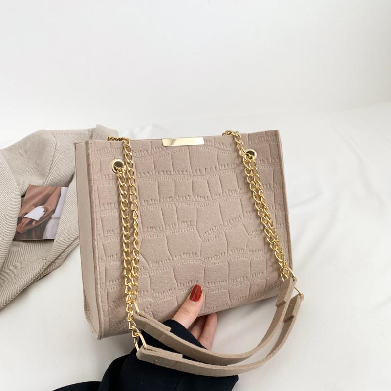 Fashionable Spring 2023 Felt Tote Bag Stylish Crossbody Shoulder Bag For Women In Trend хаки