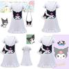 Children's Kurumi Dress European And American Style White Color Polyester Milk Silk Fabric