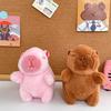 Niedlicher Stil Kapibara Puppe Zugseil Schwanzwedeln Spielzeug Cartoon Plüsch Capybara Puppe Taschenanhänger