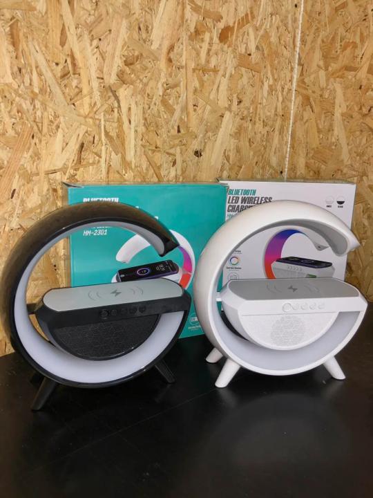 Intelligentes Nachtlicht G-Smart Light Sound Machine mit kabelloser Telefonaufladung und Bluetooth-Lautsprecher