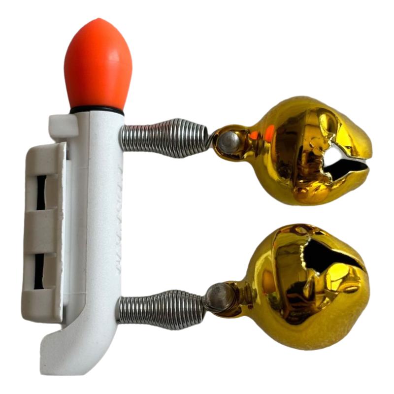 1 Piece Double Bells Rod Clip Fishing Bite Alarms Fishing Rod Bells Ring Induction Lamp Bright Night Flash Led Without Battery