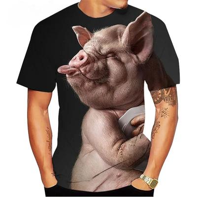 3D Printed T-shirt Animal Pig and Sheep Series T-shirt Men's Women's Harajuku