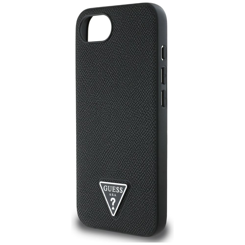 Guess Grained Triangle MagSafe case for iPhone 16e / 17e black