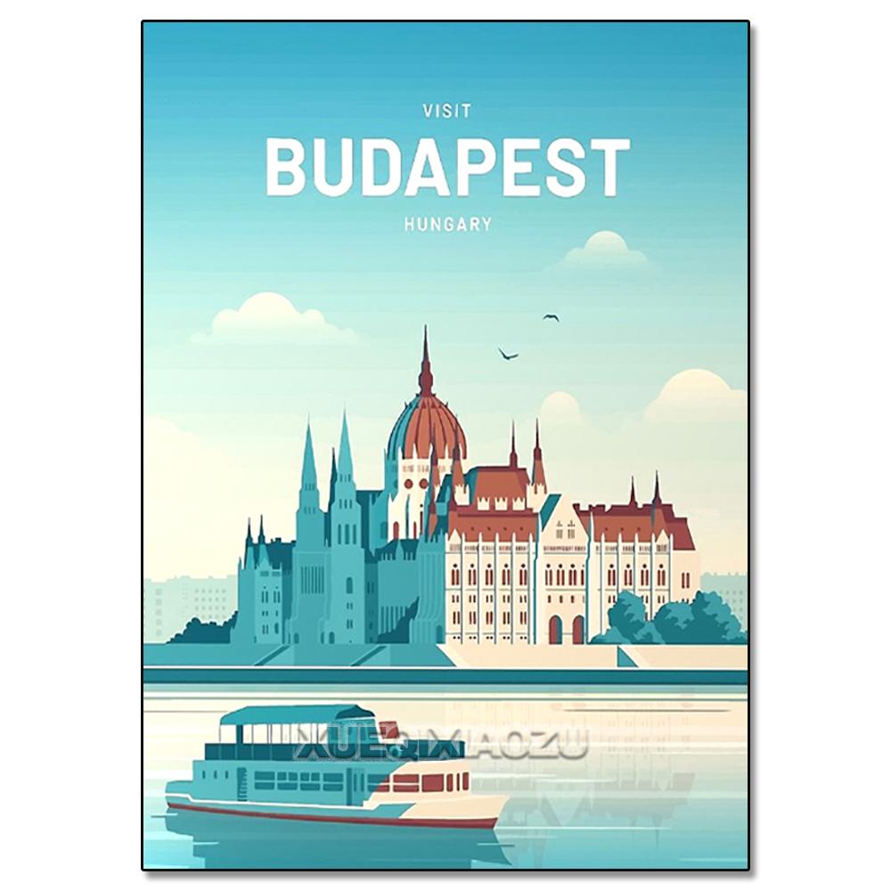 Urban Architecture Diamond Painting Decoration Diy Full Drill Santorini Madrid Rome Mosaic Inlay Cross Embroidery Set Gift