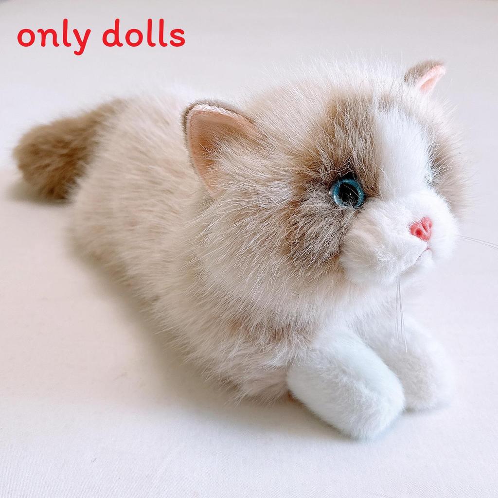 

Plush Cat Toy With Bow Shaped Lace Decoration For Children Gift Khaki,45cm