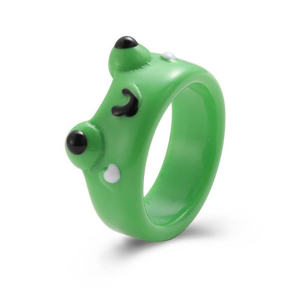 

Handmade Frog Rings Funny Knuckle Ring Gift Acrylic Rings Set