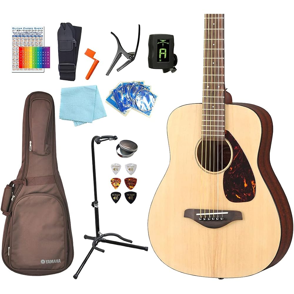 Yamaha JR2 Acoustic Mini Guitar 13-Piece Beginner Set Natural Finish