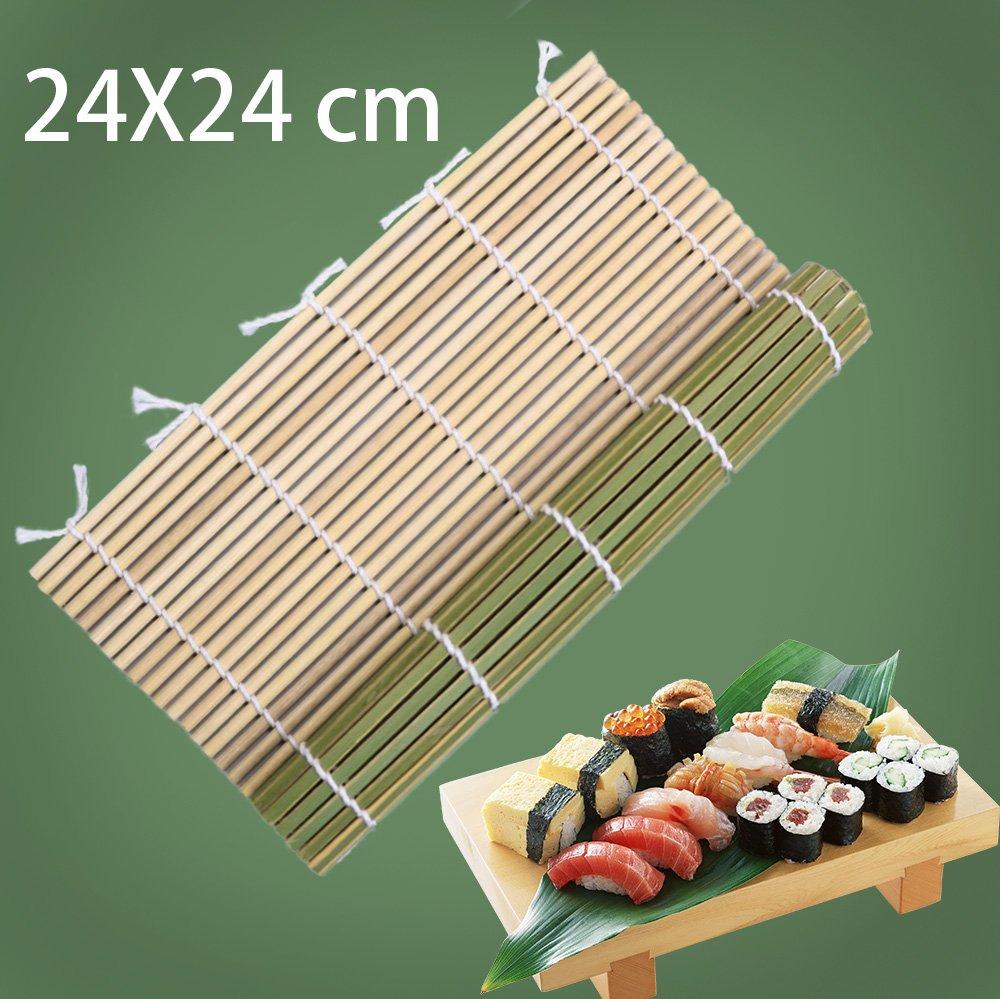 HTB Bamboo Sushi Sushi Thick Bamboo Green Sushi For Making Sushi Cherry Blossom Viewing Roll, 24x24cm, Antibacterial, Roll, Ehomaki, Ehomaki,