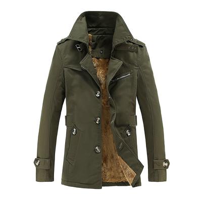 Neuer Winter Herren Mittel- und Lang Samt Jugendmode Slim Casual Trenchcoat